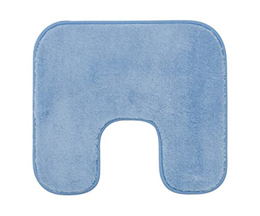 Gözze - Premium Rutschfester Badteppich mit Ausschnitt, RIO, 100% Microfaser, Ideal als WC-Vorlage für Standtoilette, 50 x 45 cm - Blau im Sale